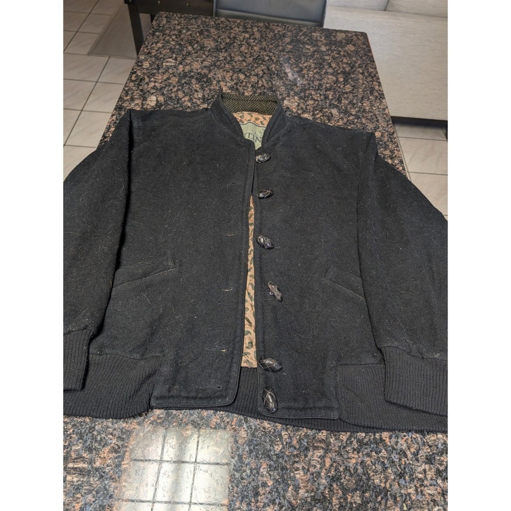 Vintage Mondi Hunting Green Wool Womens Size 40 Jacket Black